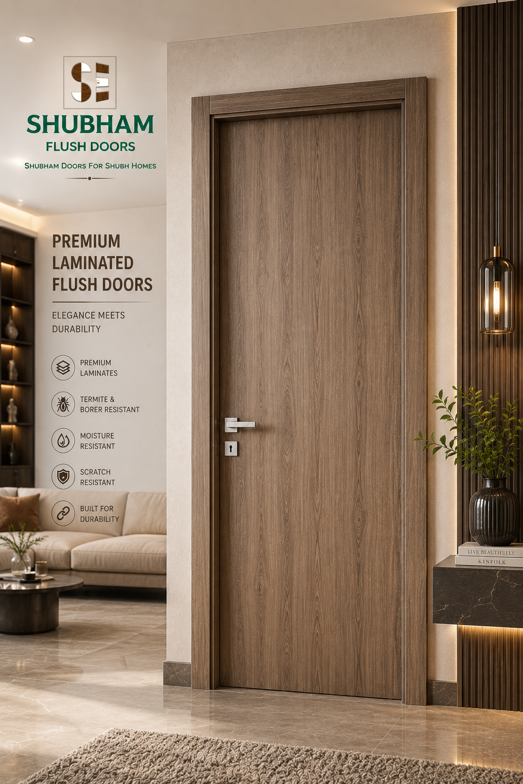 Premium laminated flush door