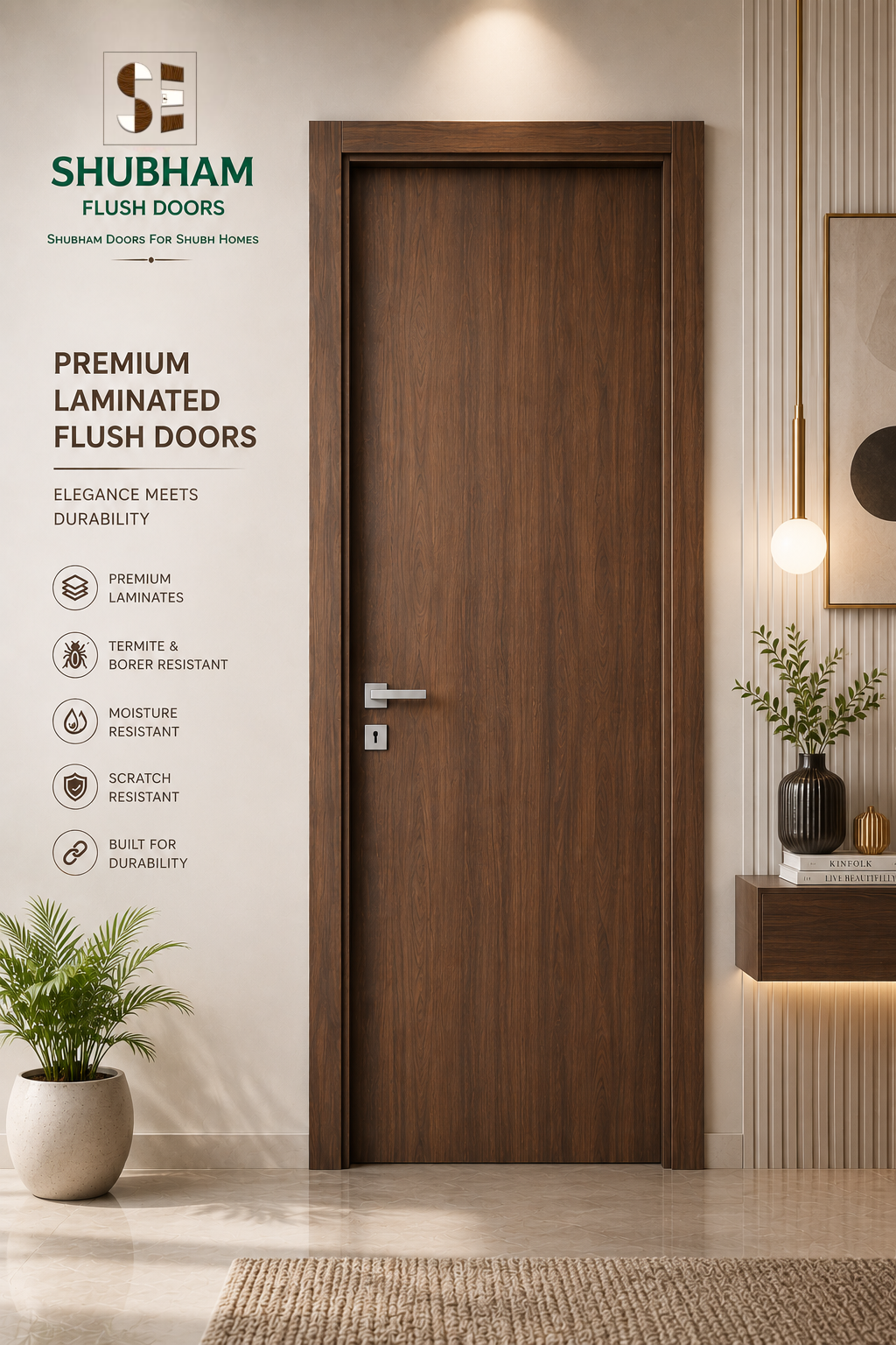Premium laminated flush door
