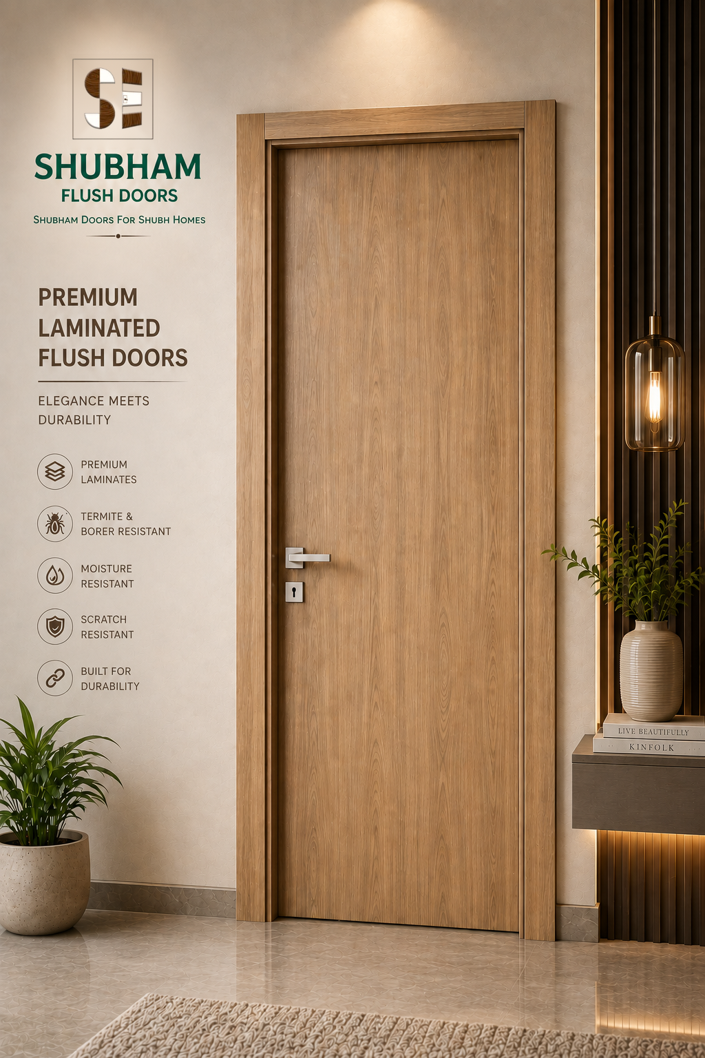 Premium laminated flush door
