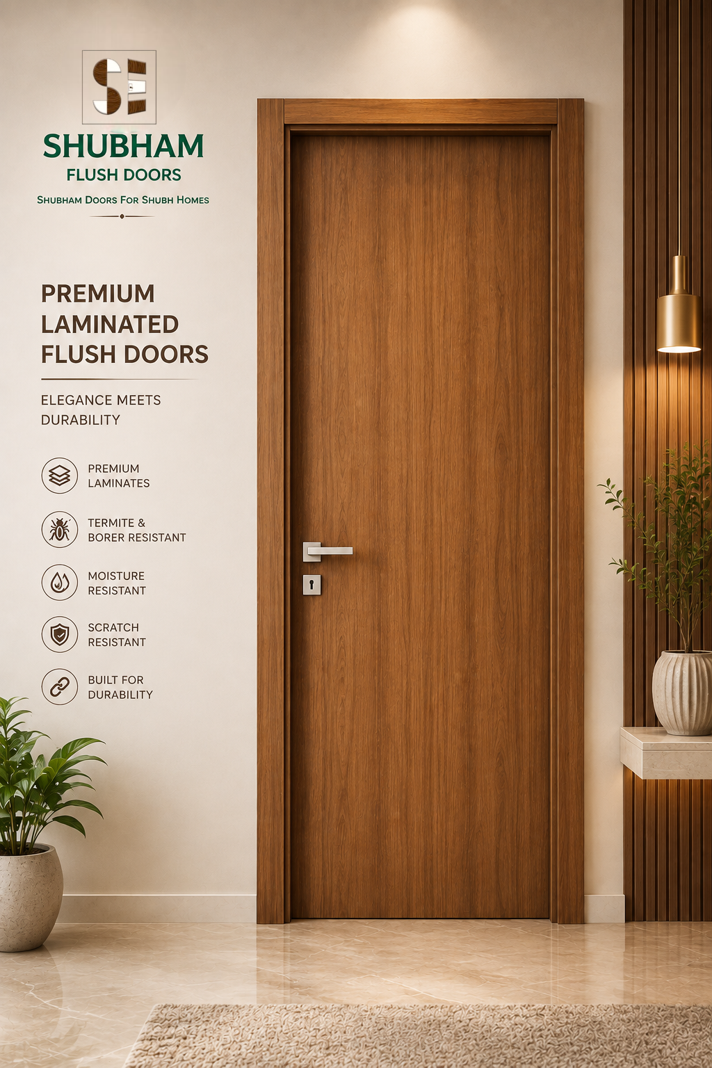 Premium laminated flush door