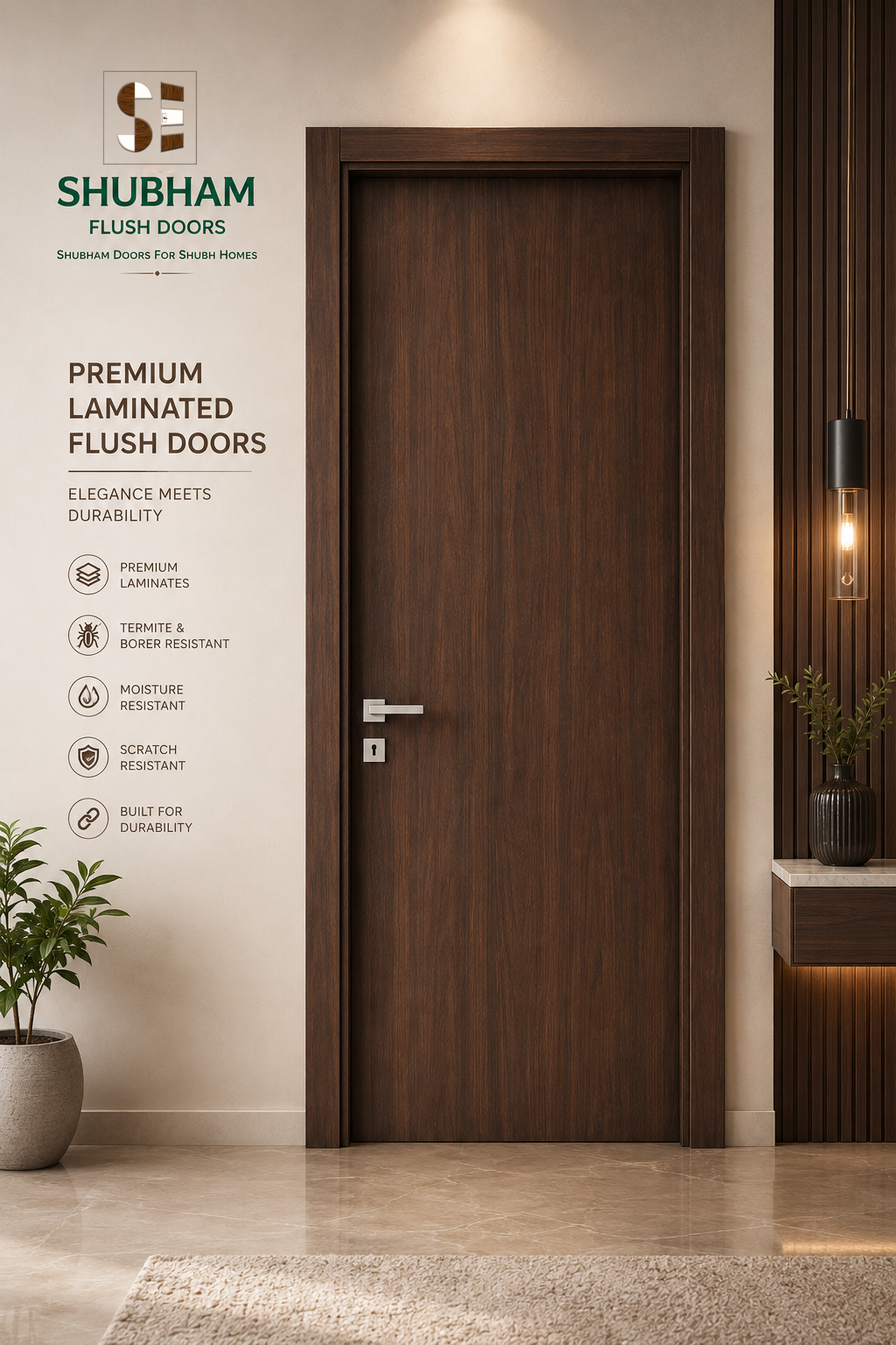 Premium laminated flush door