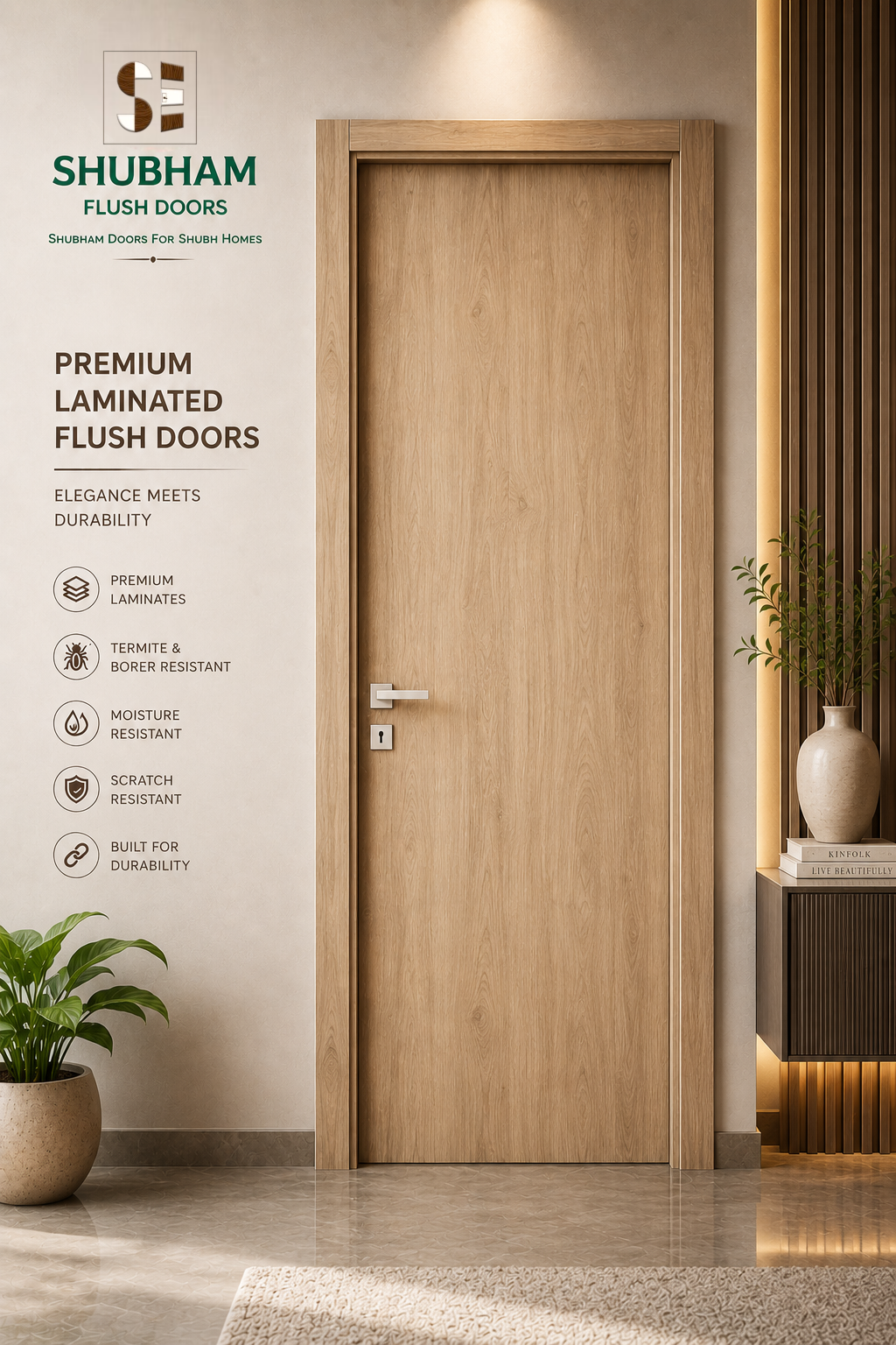 Premium laminated flush door