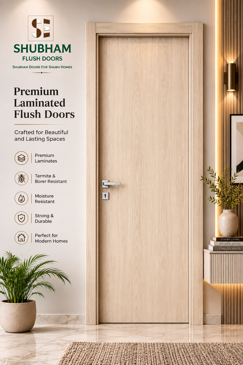 Premium laminated flush door